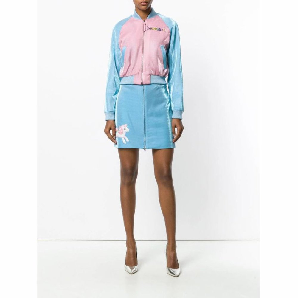 MOSCHINO MY LITTLE PONY JEREMY SCOTT CAPSULE MINI SKIRT BOMBER JACKET SET 6